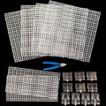 Aquarium Cover Kit 6 Customizable Plastic Grid Lid with Clips Y726236