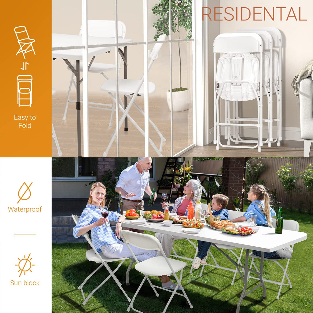 White 10 Pack Folding Chair D7911