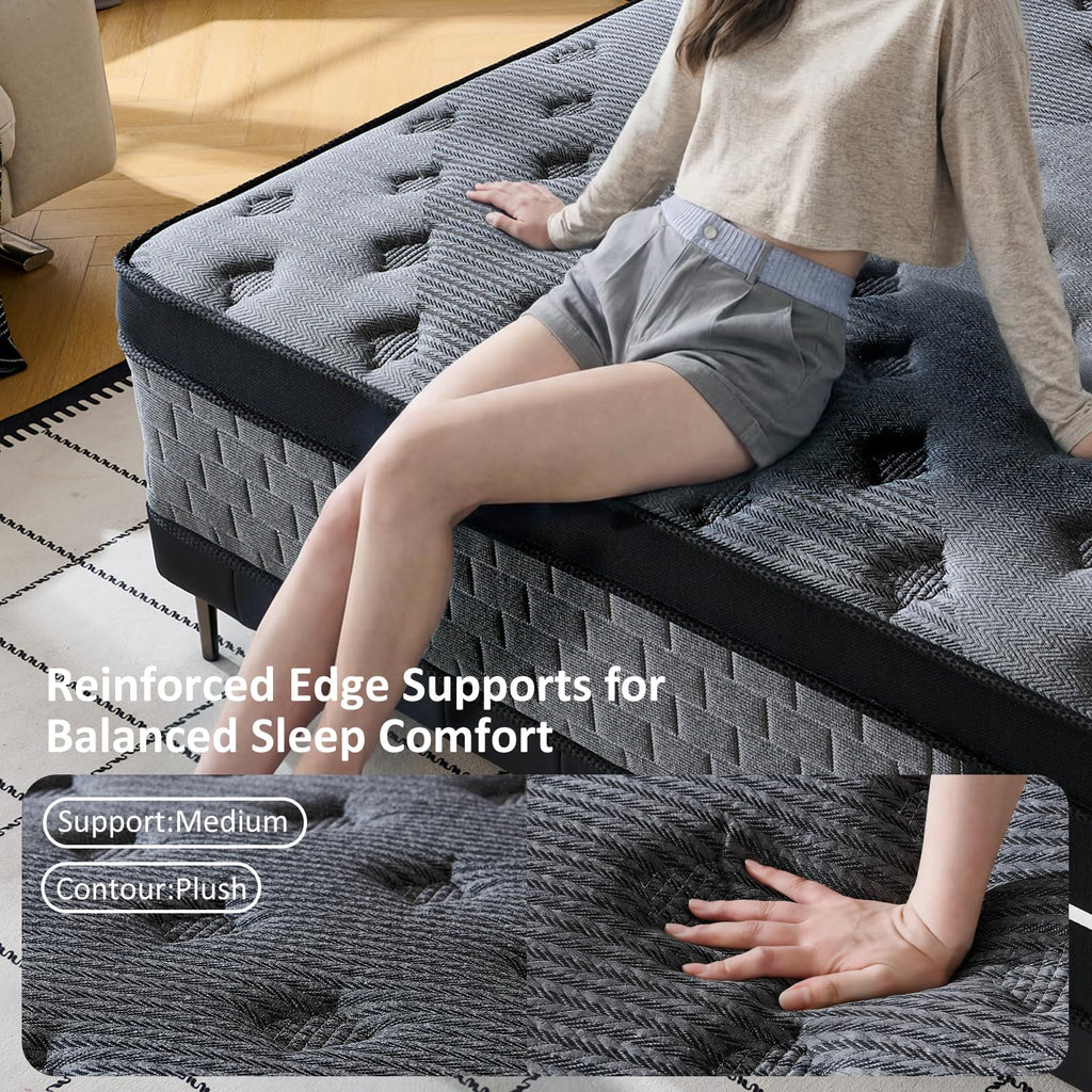 12 Inch Medium Firm Hybrid Full Mattress Y1330