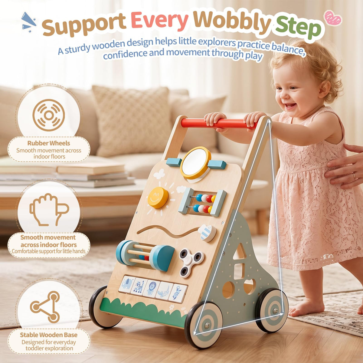 Wooden Baby Walker F7621