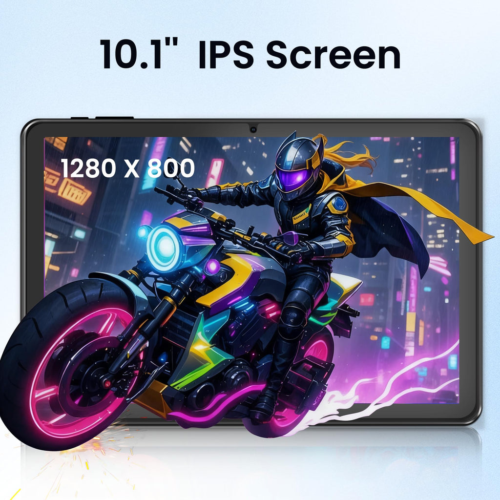 Android 15 Tablet, 10.1 Inch 18GB RAM 128GB ROM, 1TB Expandable, 1280 * 800 HD Display, 5G WiFi, BT5, 6000mAh Battery, GMS A7929