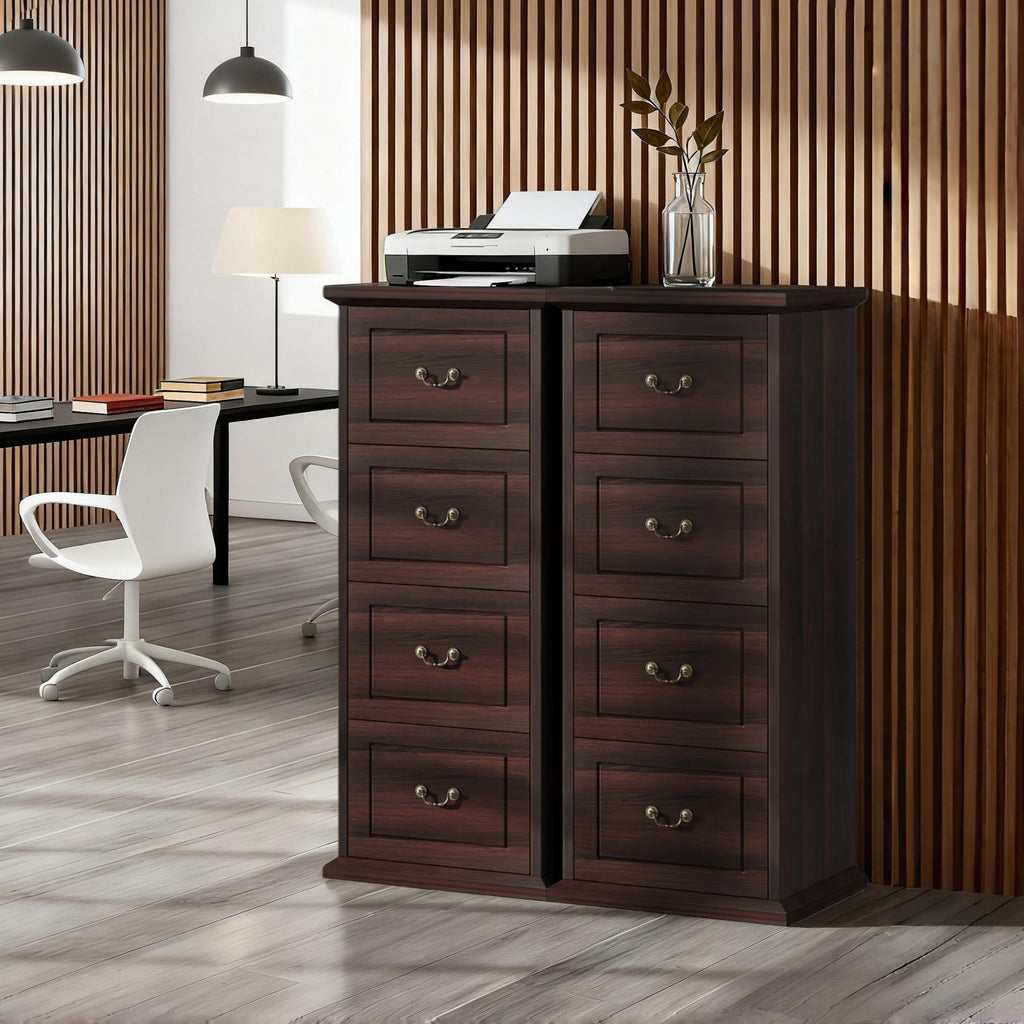 4 Drawer Dark Walnut File Cabinet K50959