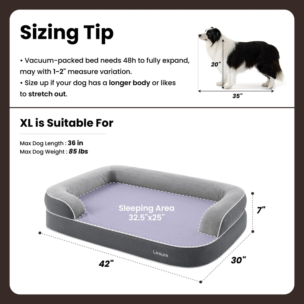 Black 42" Orthopedic Dog Beds M6587