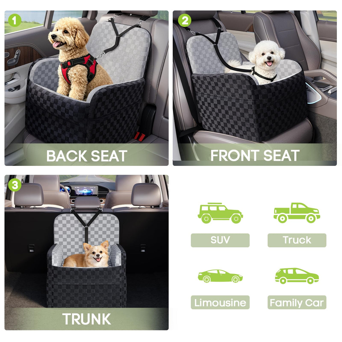 Waterproof Dog Booster Car Seat L127