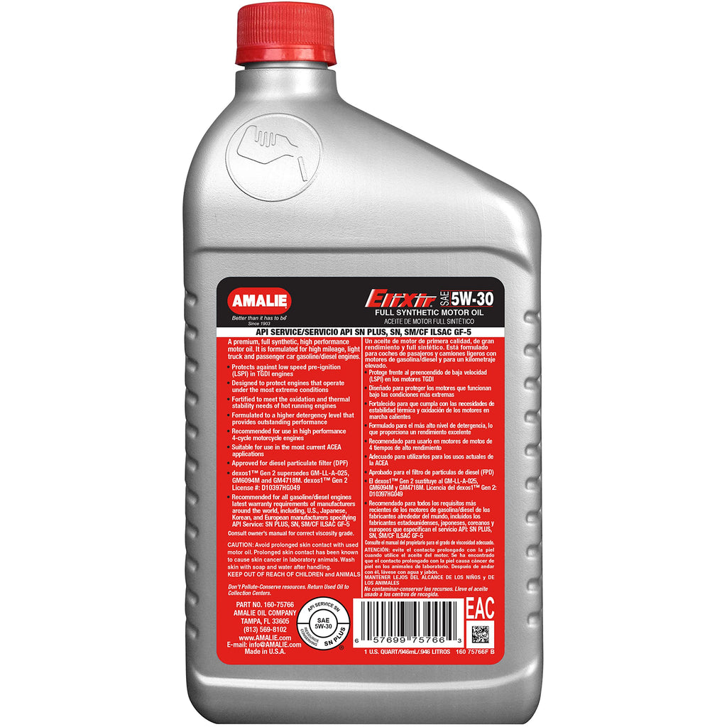 Full Synthetic 5W-30 Motor Oil 1 Quart Pack of 12 F250318