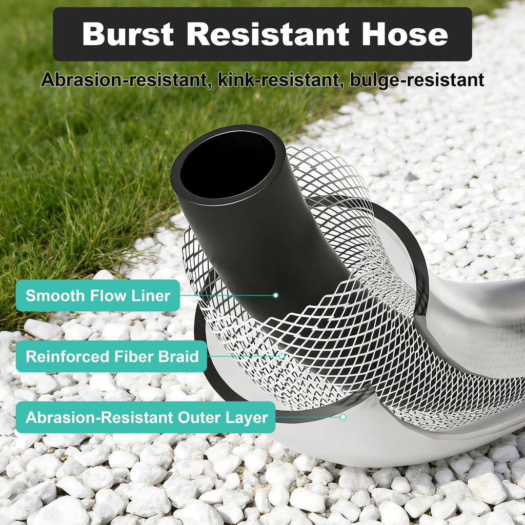 Retractable Garden Hose Reel, 65FT +6FT 5/8" Wall Mounted G20988