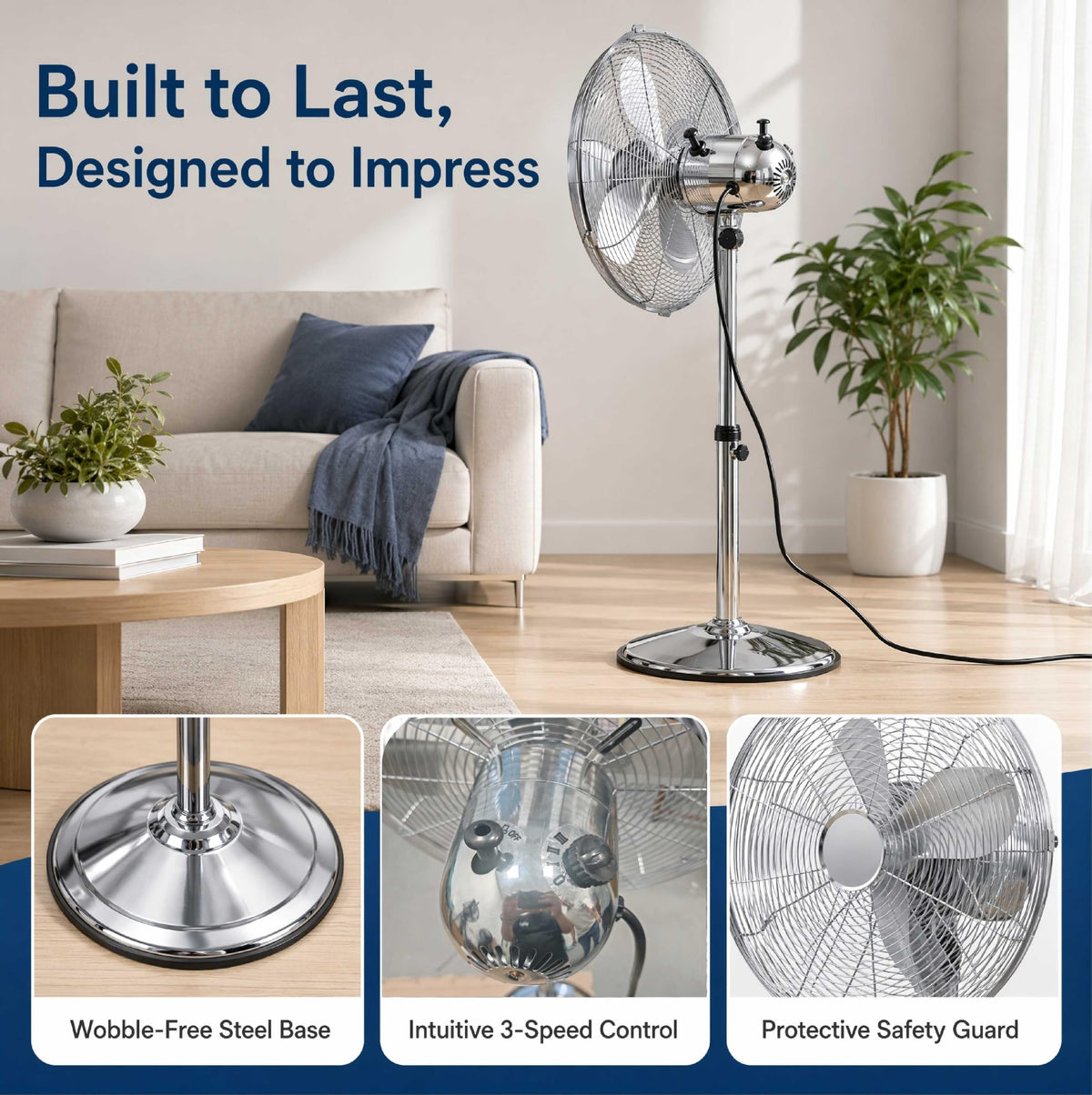 16-Inch 3-Speed Oscillating Pedestal Fan L171570