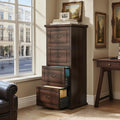 4 Drawer Dark Walnut File Cabinet K50959