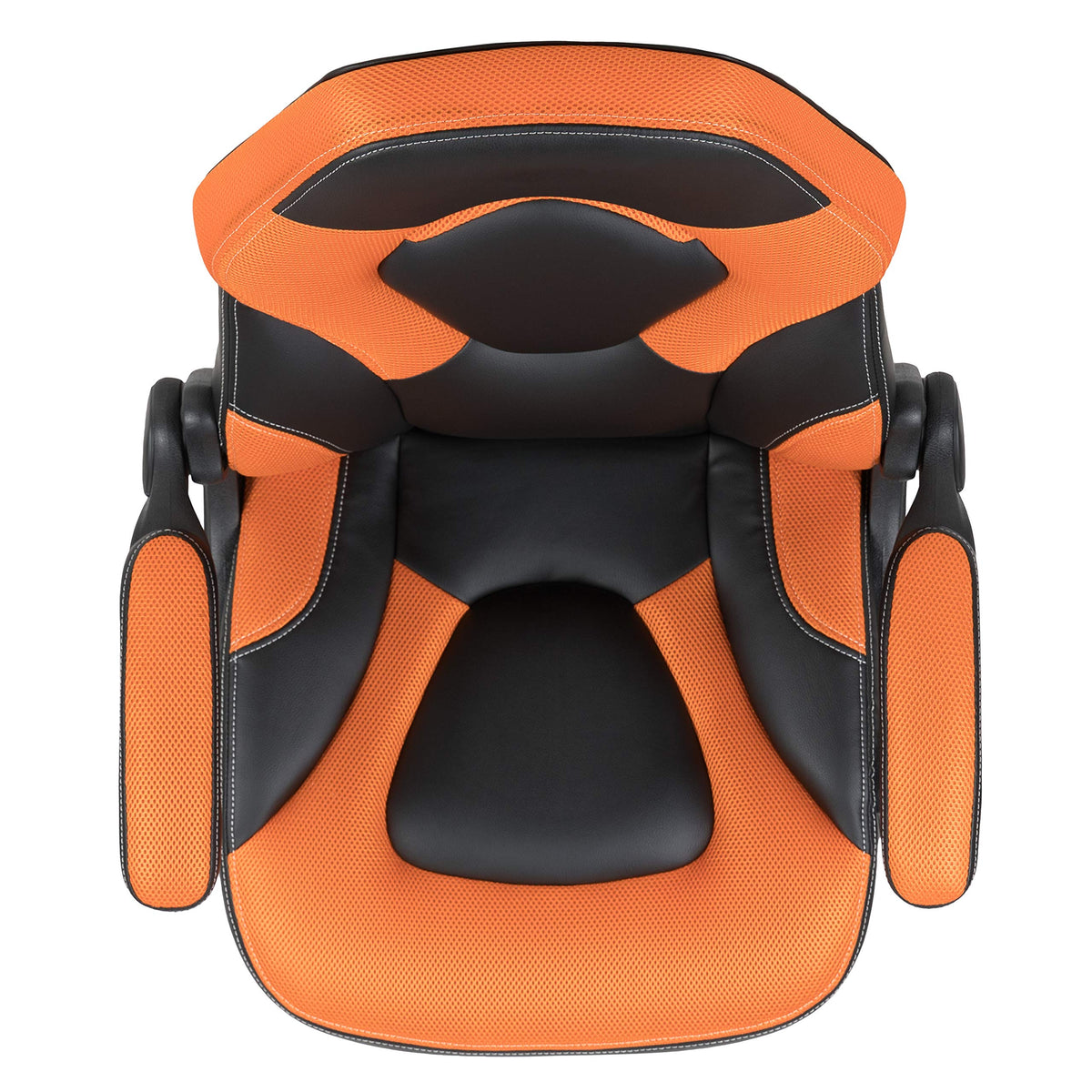 Orange Black Ergonomic Gaming Chair with Flip-up Arms A455378